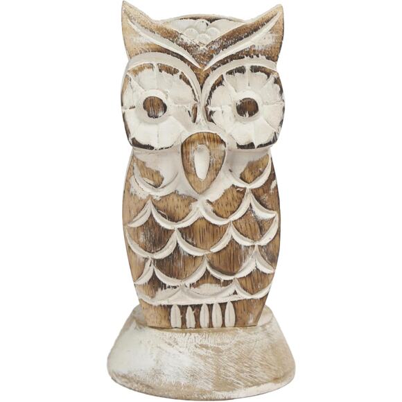 Handcrafted Wooden Owl Eyeglass Holder Stand – Sunglasses Display Gift 5.7” New - Picture 7 of 8